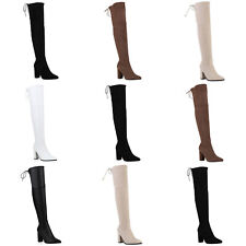 Damen Stiefel Overknees Leicht