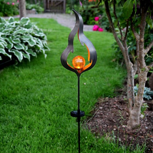 Led solarstab feuer amber - led, "feuer"-