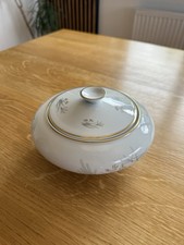 KPM Krister Germany Zuckerdose Blumenmuster Goldrand