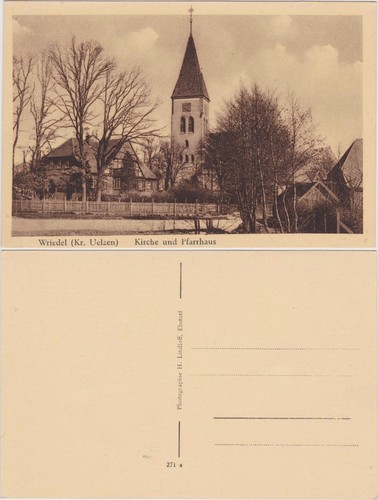 Ansichtskarte wriedel kirche - ansichtskarte,