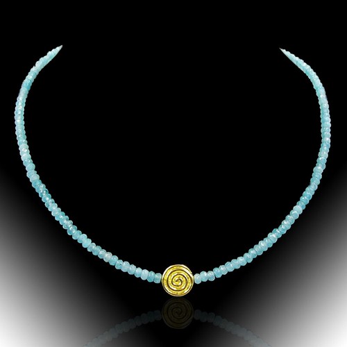 Aquamarin kette damen - aquamarin,