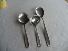 WMF cromargan Berlin 3 Vorlegeteile 2 Gemüse-Löffel + Soßenkelle Dreiecksmarke