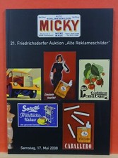 Micky Waue Auktionskatalog 21. Auktion 17.05.2008 Reklameschilder Emailschilder