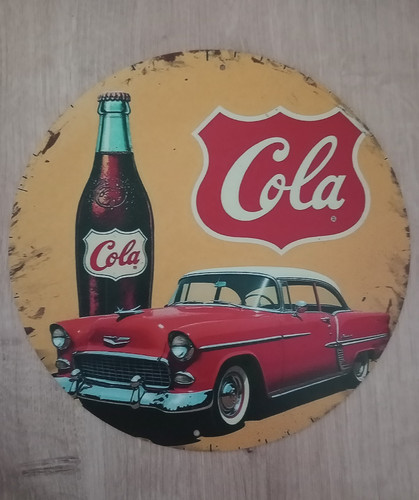 Coca cola rundes werbeschild - rundes,