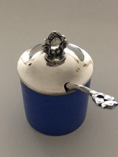 Georg Jensen Acorn Senftopf  aus RC Porzellan und Sterling Deckel aus 925 -RAR-