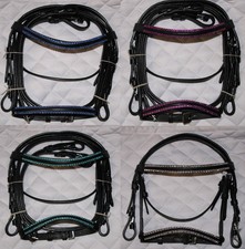 " STRASS " Leder Shettytrense Zügel Shetty Shetland Pony o Minishetty Trense