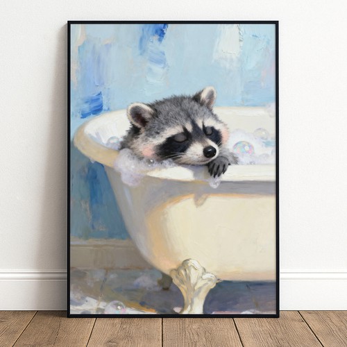 Waschbär poster lustig - waschbär,