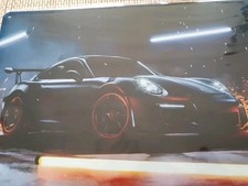 Blechschild Porsche 911 In Der Nacht