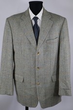 Commander grau-bunt-kariertes Tweed-Sakko Gr.102/L reine Schurwolle Top Zustand