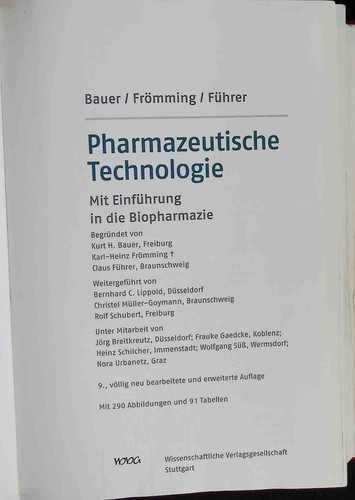 Pharmazeutische technologie - pharmazeutische,