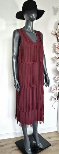 Wadenlanges fransenkleid kleid - fransenkleid,