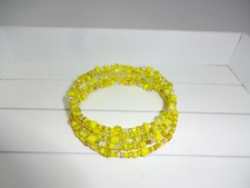 Spiralarmreif gelb 2-4 mm Rocailles Memory Wire Handarbeit Dawanda Etsy