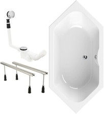 Sechseckwanne komplettset 190 - sechseckwanne,