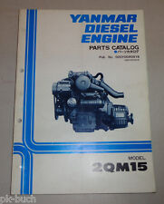 Teilekatalog Yanmar Bootsmotor Diesel Motor 2QM15 Stand 07/1989