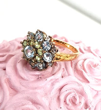 Blumen Damenring 925 Silber