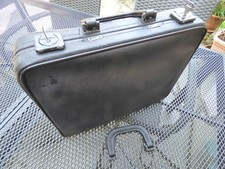 Aktentasche schwarz Kunstleder Sudhaus abschließbar Ende der 70er Jahre Vintage