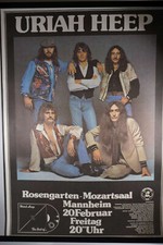 original Konzert Plakat A1  - Uriah Heep 20.02.1975 Rosengarten Mannheim