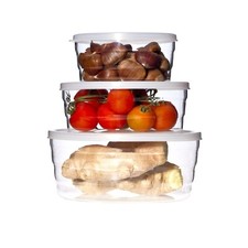 Trendglas Jena Mikrowellen-Set CENTRIC , 6-teilig, Mikrowellen Glas Schüssel Set