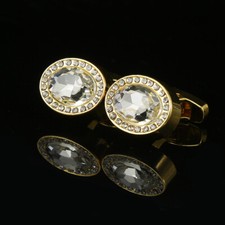 Herren Oval Strass Kristall