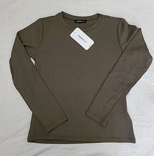 Damenlangarmshirt Olive Grün