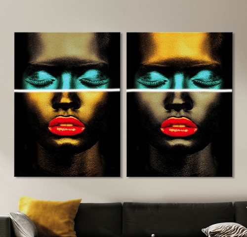 Pop art leinwand bild set - leinwand,
