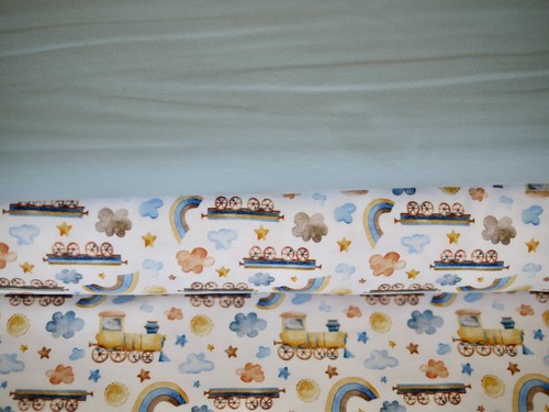 Stoffpaket jersey eisenbahn - stoffpaket,