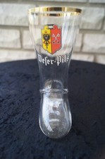 Schöner,älterer Bierstiefel,Bierglas von Weser-Pils 0,25 Liter aus Sammlung