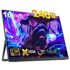 UPERFECT 16 Zoll 2K 2560 x 1600 240Hz IPS Gaming Monitor HDMI Typ USB-C Display