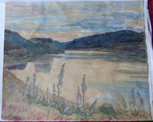 Aquarell sösestausee osterode - sösestausee,