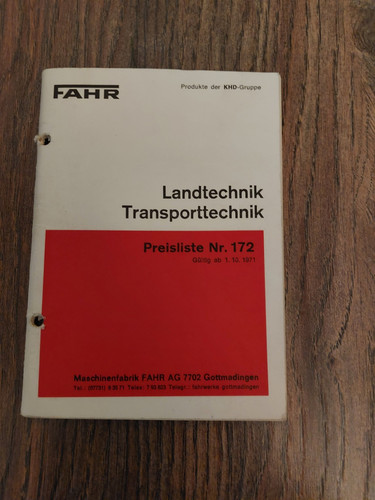 Original preisliste 172 - original, nr.