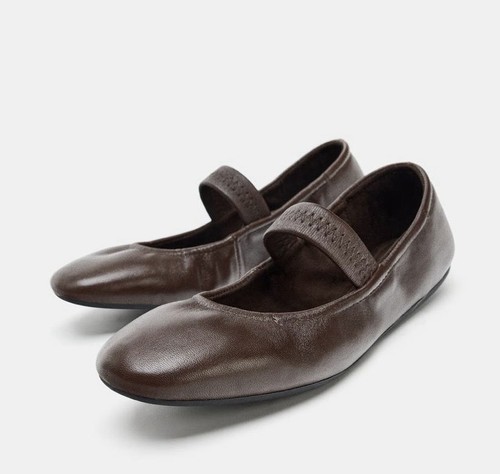 Zara lederballerina - zara,