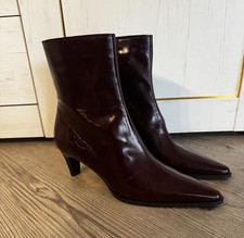 Zara Damen Stiefelette | Bordeaux Gr. 40 NEU mit Etikett | Echtleder | NP 89,95€