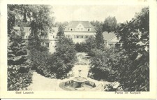 AK Bad Lausick bei Grimma, Colditz - Partie im Kurpark, Brunnen - 1929 gel.
