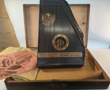 alte Columbia Deutsch-Amerikanische Guitarre Zither Gitarrenzither Notenblätter