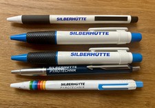 5x Silberhütte Pyrotechnik Feuerwerk Parker Kugelschreiber Vintage Werbegeschenk