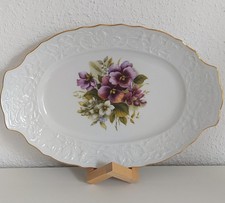 Kleiber Schale 34cm Porzellan 22 Karat Goldrand Handarbeit