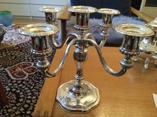 WMF 5 Armiger Kerzenhalter versilbert