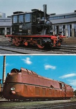 2 AK Dampfloks in Farbe  Glaskasten 98307 + Stromlinie 05001 - beide unbenutzt