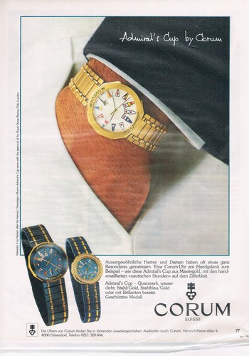 Corum werbeanzeige werbung - corum,