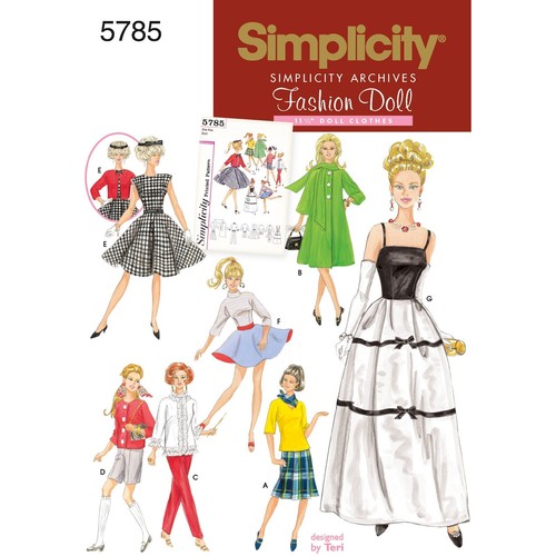 Simplicity 5785 puppenkleidung - simplicity,