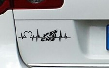 Motorrad Aufkleber Pulsschlag