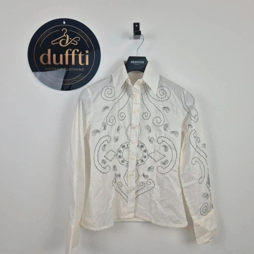 Vintage bluse m weiß - vintage,