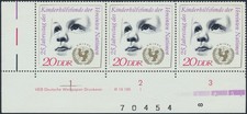 DDR 1690 DV,20Pf 25 Jahre "UNICEF",Druckvermerk,Formnummer I,BZ,DZ "8",**