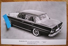 Werksfoto Mercedes 220 W111 Große Heckflosse Foto photo brochure Prospekt S SE