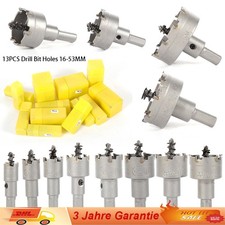 13pcs Lochsäge Bohrkrone Set Edelstahl Hartmetall Für Metall Holz Stahl 16-53mm