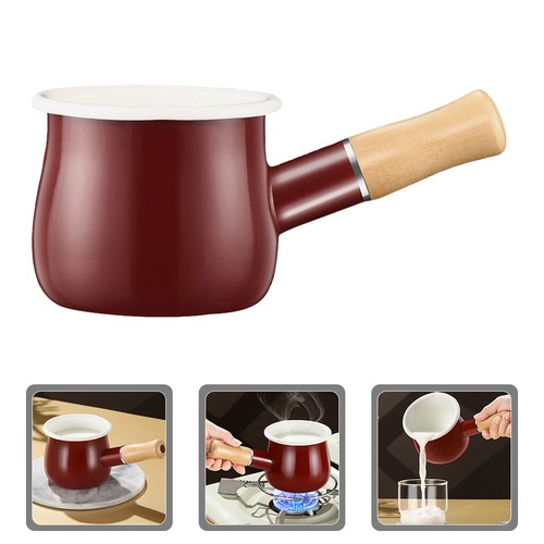 Emaille milchkännchen mit - , emaille-milchkännchen