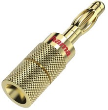 Hama Bananenstecker 205201 Adapter schraubbar vergoldet 4er Pack B Ware