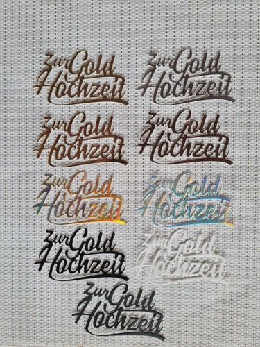 Stanzteile zur gold hochzeit - stanzteile, "zur