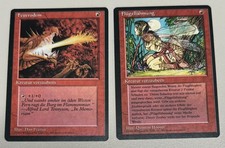 2x Red Cards MTG - German