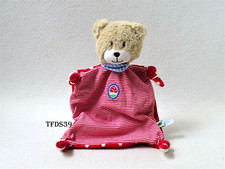 Die Spiegelburg Teddy Bär rot weiß Rasselgeräusch Kuscheltuch Schmusetuch (T205)